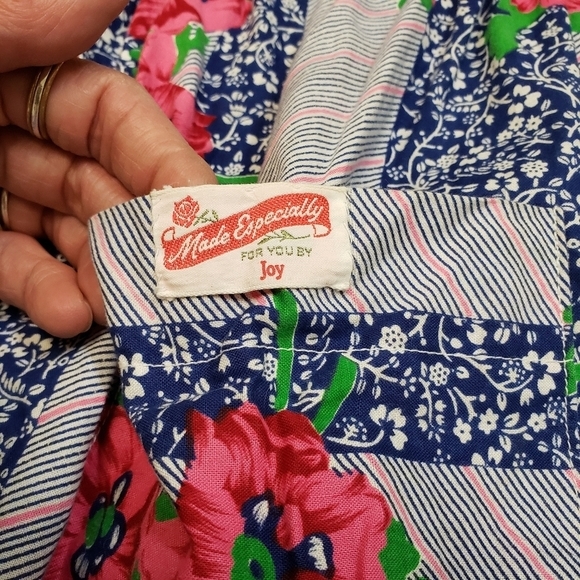 VINTAGE floral lace cottagecore handmade kitchen half apron - Picture 8 of 9